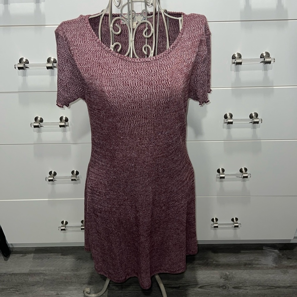 Pink Rose short sleeve mini dress, size L